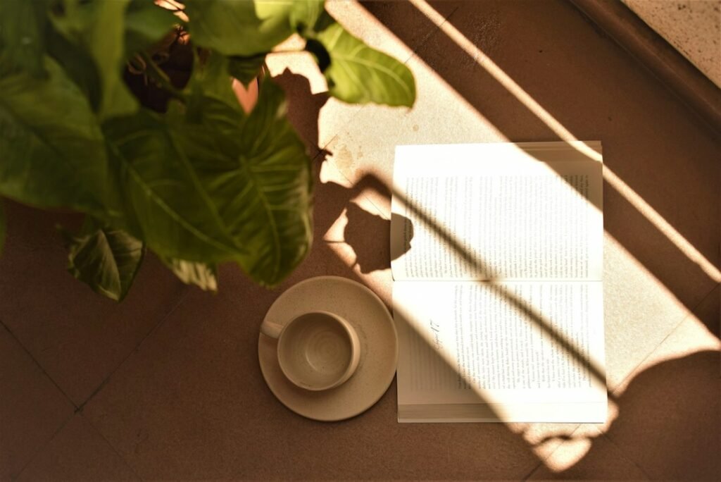 A calm, bright space for reflection and writing