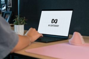A person using a laptop at a desk while exploring digital tools